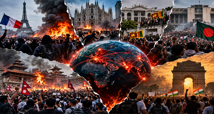 Global Protest Wave: The Alarming Pattern Linking France, Bangladesh, Nepal and India